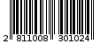 Γραμμωτός κωδικός 2811008301024
