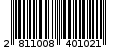 Γραμμωτός κωδικός 2811008401021
