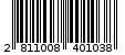 Γραμμωτός κωδικός 2811008401038