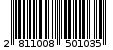 Γραμμωτός κωδικός 2811008501035