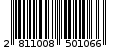 Γραμμωτός κωδικός 2811008501066