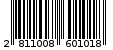 Γραμμωτός κωδικός 2811008601018