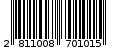Γραμμωτός κωδικός 2811008701015