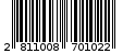 Γραμμωτός κωδικός 2811008701022