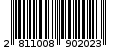 Γραμμωτός κωδικός 2811008902023