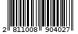 Γραμμωτός κωδικός 2811008904027