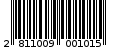 Γραμμωτός κωδικός 2811009001015