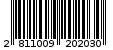 Γραμμωτός κωδικός 2811009202030