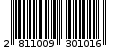 Γραμμωτός κωδικός 2811009301016