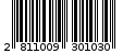 Γραμμωτός κωδικός 2811009301030