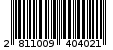 Γραμμωτός κωδικός 2811009404021