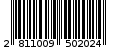 Γραμμωτός κωδικός 2811009502024