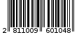 Γραμμωτός κωδικός 2811009601048