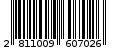 Γραμμωτός κωδικός 2811009607026