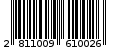 Γραμμωτός κωδικός 2811009610026
