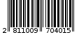 Γραμμωτός κωδικός 2811009704015