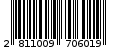 Γραμμωτός κωδικός 2811009706019