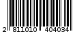 Γραμμωτός κωδικός 2811010404034
