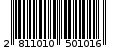 Γραμμωτός κωδικός 2811010501016