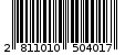 Γραμμωτός κωδικός 2811010504017