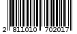 Γραμμωτός κωδικός 2811010702017