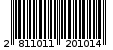 Γραμμωτός κωδικός 2811011201014