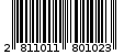 Γραμμωτός κωδικός 2811011801023
