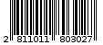 Γραμμωτός κωδικός 2811011803027