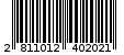 Γραμμωτός κωδικός 2811012402021