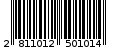 Γραμμωτός κωδικός 2811012501014