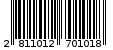 Γραμμωτός κωδικός 2811012701018