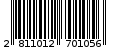 Γραμμωτός κωδικός 2811012701056