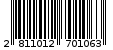 Γραμμωτός κωδικός 2811012701063