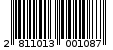 Γραμμωτός κωδικός 2811013001087
