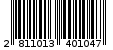 Γραμμωτός κωδικός 2811013401047