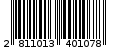 Γραμμωτός κωδικός 2811013401078