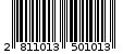Γραμμωτός κωδικός 2811013501013