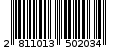 Γραμμωτός κωδικός 2811013502034