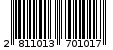 Γραμμωτός κωδικός 2811013701017