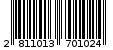 Γραμμωτός κωδικός 2811013701024