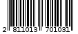Γραμμωτός κωδικός 2811013701031