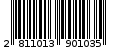 Γραμμωτός κωδικός 2811013901035