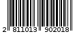 Γραμμωτός κωδικός 2811013902018