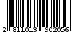 Γραμμωτός κωδικός 2811013902056