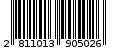 Γραμμωτός κωδικός 2811013905026