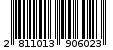 Γραμμωτός κωδικός 2811013906023