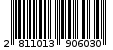 Γραμμωτός κωδικός 2811013906030