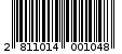 Γραμμωτός κωδικός 2811014001048