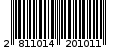 Γραμμωτός κωδικός 2811014201011