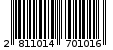 Γραμμωτός κωδικός 2811014701016